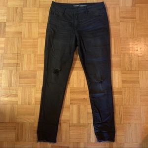 Black Distressed Skinny Jeans